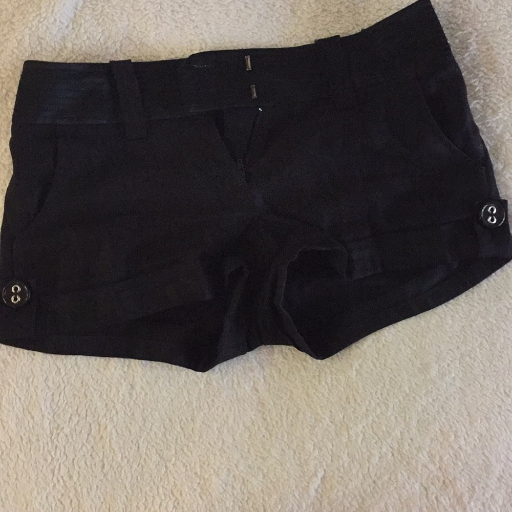 Bebe Black Cuffed Shorts